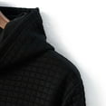 thumbnail image 5 of Mens Hoodie Pullover Fashion Quilted Hoodies Casual Fall Winter Long Sleeve Hooded Sweatshirt With Pocket,Size M-3XL, 5 of 6