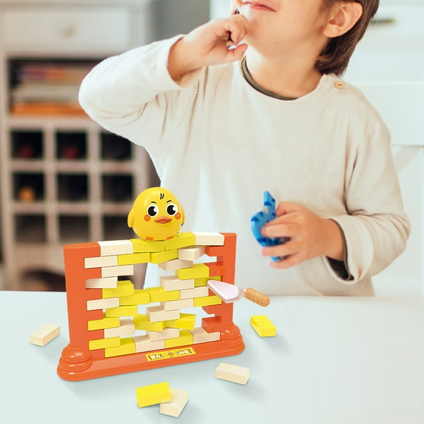 Juego de Mesa Educativo Fiudx Bloques de Construcción Dobles Amarillo para Niños de 4 a 12 Años