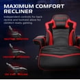 thumbnail image 5 of RESPAWN 900 Console Gaming Recliner with Footrest and Lumbar Support - Comfortable Ergonomic Gaming Chair with Headrest, No Wheels, Reclining, Heavy Duty, Racing Style Video Game Chairs - Red, 5 of 8