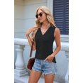 thumbnail image 4 of Women'S Trendy Tank Tops Eyelet Embroidery Sleeveless V-Neck Tank Shirts for Daily Casual Black S, 4 of 6