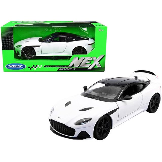 Welly 24095w Aston Martin DBS Superleggera Blanc avec Toit Noir NEX Models Modèle Réduit 1 par 24