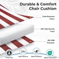 thumbnail image 4 of Aoodor High Back Tufted Patio Chair Cushions Set of 2 for Outdoor Rocking Chairs, 47 x 21 x 2.4 Inch Patio Seat Cushions for Dining Chairs, Adirondack Chairs, Red Stripe, 4 of 7