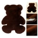 thumbnail image 5 of Alfombra suave, tipo peluda con forma de oso, ideal para decorar el suelo o el sofá del dormitorio. Café 60x80cm, 5 of 9