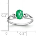 thumbnail image 2 of Primal Gold 14 Karat White Gold 7x5mm Oval Emerald and AA Diamond Ring, 2 of 4