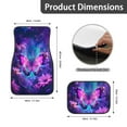 thumbnail image 5 of Pzuqiu Purple Butterfly Car Floor Mats and Car Steering Wheel Cover 5 Piece Rubber Non-Slip Floor Mats for Additional Protection Removable Automotive Accessories Car Interior for Car Truck SUV, 5 of 6