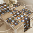 thumbnail image 2 of Ambesonne Mexican Print Table Runner & Placemats, Simplistic Ethnic Art, Placemat 4 pcs + Runner 14"x90", Orange Dark Sky Blue, 2 of 2