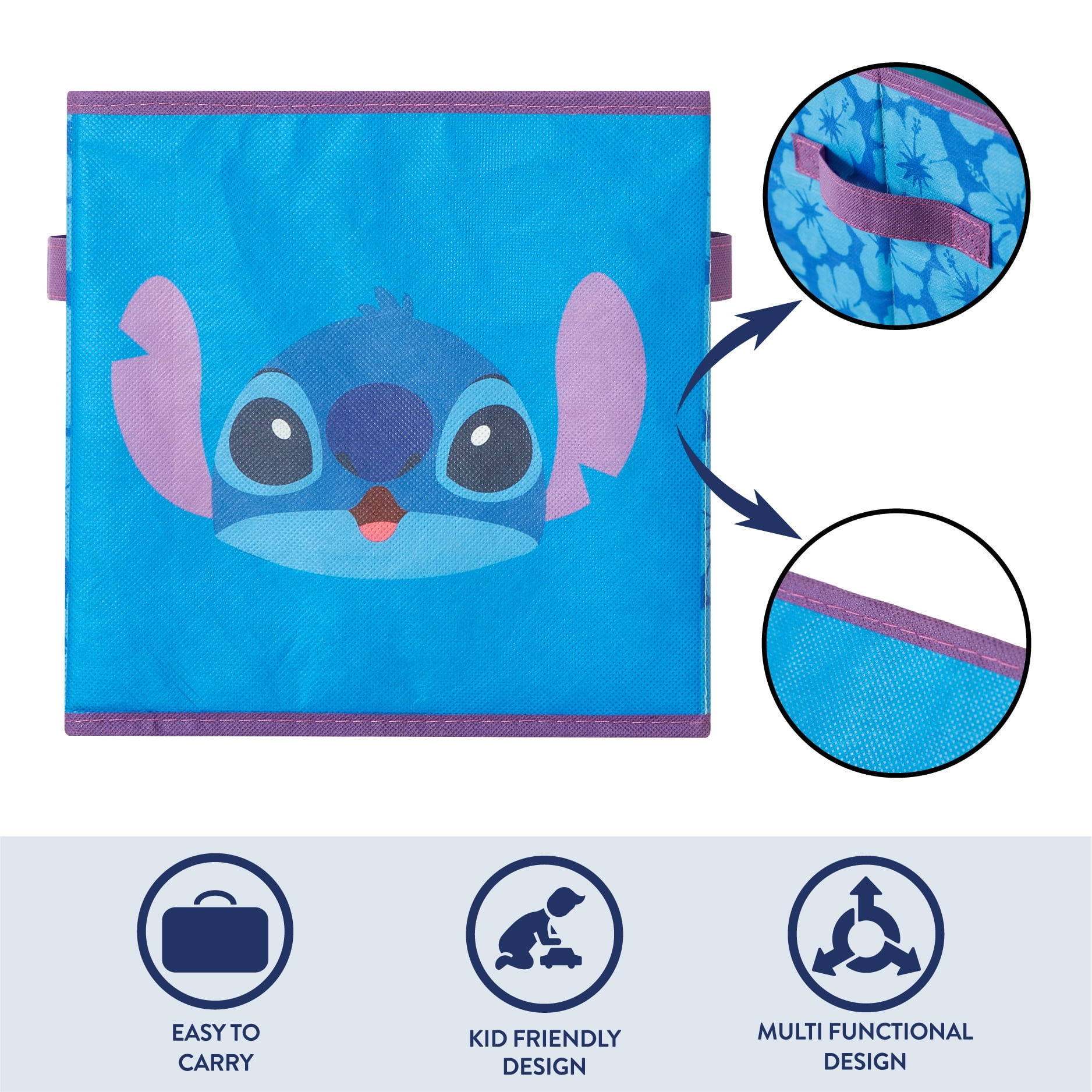 Stitch Kids' 2-Pack Storage Cubes, 10" x 10"