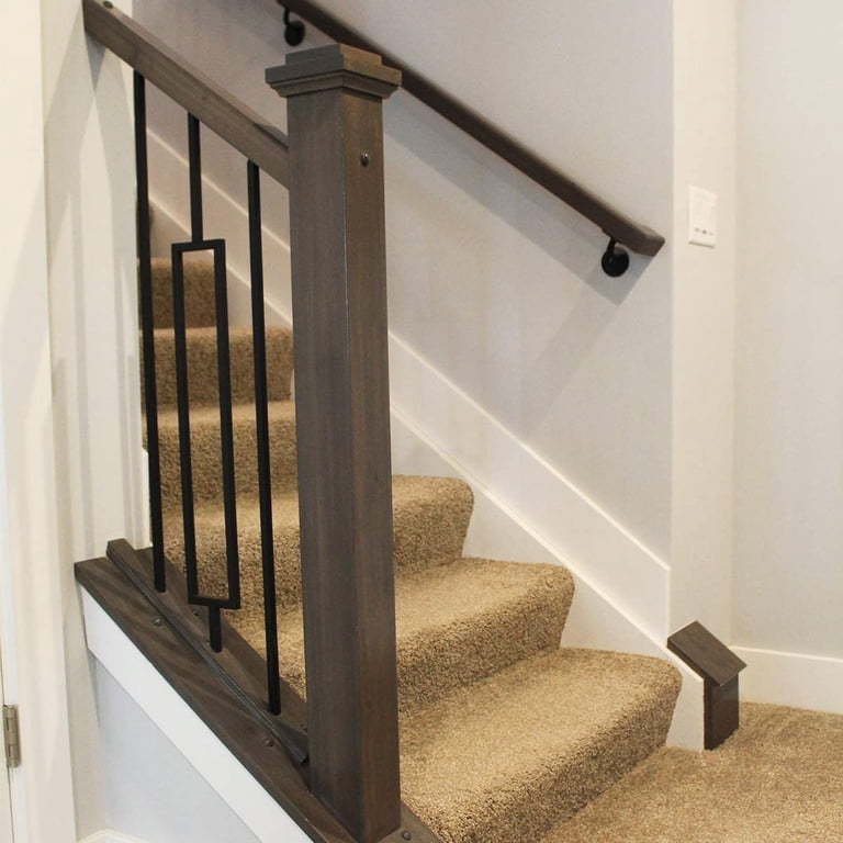 Loft Balusters Porte Coulissante Sur Rail Modern Rectangle Stair Balusters – Satin ...
