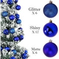 thumbnail image 2 of 24pcs Small Christmas Ball, 6cm/2.36'' Ornaments Shatterproof Mini Desktop Christmas Tree Balls Multicolor Pastel Tree Ornaments Pendant (24pcs Navy Blue), 2 of 7