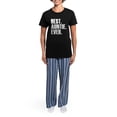thumbnail image 4 of CafePress - Best Auntie Ever Pajamas - Women's Short Sleeve Print T-Shirt and Pants Dark Cotton Pajama Set, 4 of 7