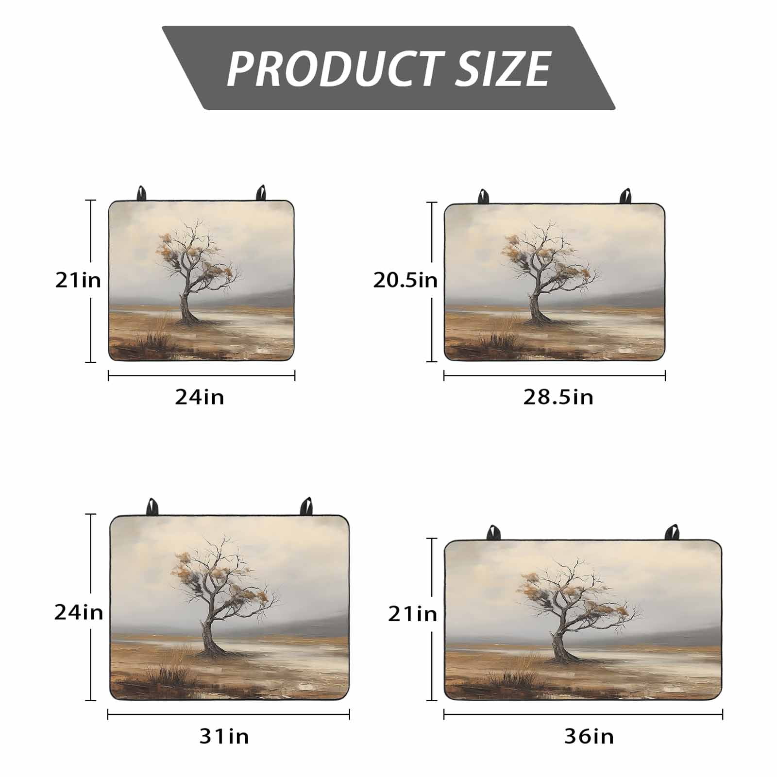 Tree Branches, Stove Top Cover for Electric Stove, Heat-proof & Non Slip Glass Top Stove Cover Protector, Wild Leaves Forest Abstract Painted Art Kitchen Flat Cooktop Rubber Mat 24x21 Inches