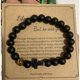 thumbnail image 1 of Con tarjeta Pulsera de cuentas de piedra de cebra en polvo de 8 mm, regalo navideño, pulsera de cuentas de amistad y amor para hombres y mujeres, 1 of 6