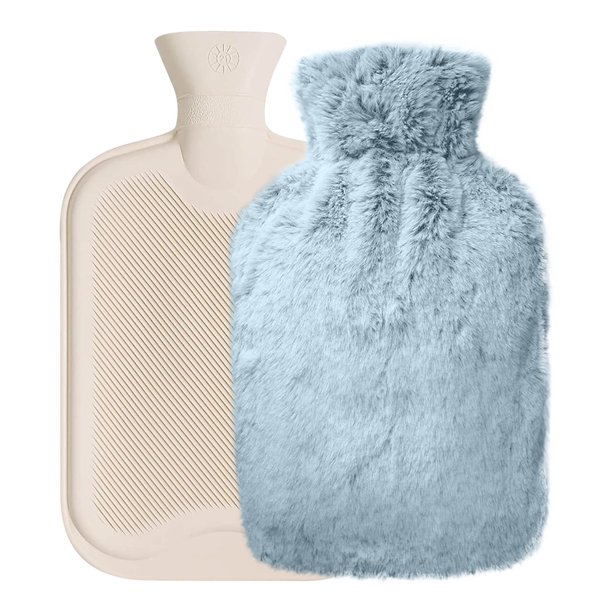 Hot Water Bottle With Cover 2L Bed Bottle With Soft Fleece Cover Bed