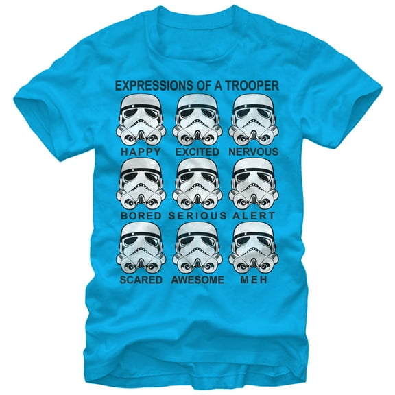 Men's Star Wars Expressions of a Stormtrooper  Graphic Tee Turquoise Medium