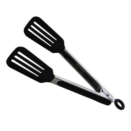 

MEROTABLE 1 PCS Silicone Nylon BBQ Grilling Tong Salad Bread Food Serving Tong Non-Stick Grilling Cooking Tong Barbecue Clip Kitchen Accessories