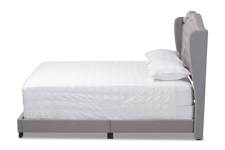 Baxton Studio Aden Modern and Contemporary Grey Fabric Upholstered Full Size Bed - image 4 of 6