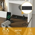 thumbnail image 6 of Makeup Vanity Table with Lights and Stool - Vanity Desk with Charging Station, 6 Drawers & Cabinets - White, 6 of 7