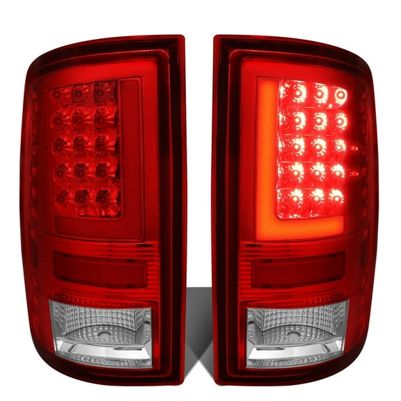 DNA Motoring LED L-Tube Bar Red Tail Light Rear Stop Brake Lamp For 2010-2017 Dodge Ram