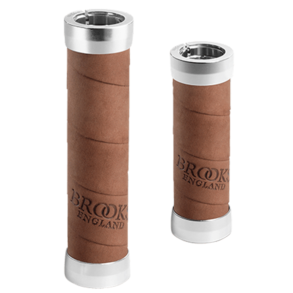 Antique Brown Brooks Slender Leather Grips for Twist Shifter 100//130mm