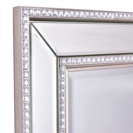 24 X 36 Rectangular Wall Mounted Wooden Frame Vanity Mirror Glass Walmart Canada