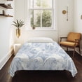 thumbnail image 4 of Blue Ocean Waves Large Tapestry for Bedroom Wall Hanging Tapestry, Moire Seaside Abstract Art Ceiling Backdrop Tapestries Poster Blanket Wall Decor for Teens Room Living Room Dorm 100" x 59", 4 of 8