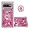 thumbnail image 1 of Funda para Samsung Galaxy S10 con Brillo Líquido Flotante, Purpurina, Parachoques y Anillo Giratorio Soporte, 1 of 5