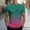 Mint Green, variant on Wavsuf Graphic T Shirts Men Tees Short Sleeve Fashionable Button T Shirt Light Blue Size 3XL