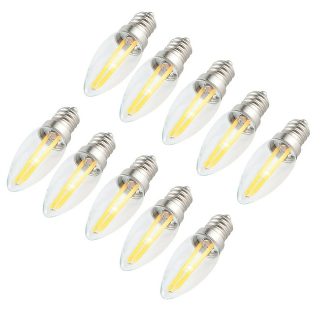 Accesorios de iluminación, 10 bombillas LED de filamento largo E12, luz LED de máxima eficiencia