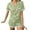 A-Green208, variant on XIAOCHA Women's Satin Pajamas Set Lace Trim Short Sleeve Soft Silky Sleepwear LoungeWear