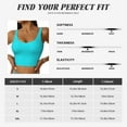 thumbnail image 5 of Bixox Women's Aqua Pattern Fitness Navel Tank Top U-Back Yoga Tank Top Sweatshirt Sports Bra, 5 of 7