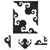 PENIKOKO 12Pcs Black Acrylic Mirror Corner Stickers Self Adhesive for Bathroom and Living Room