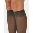 thumbnail image 4 of No nonsense Women's Sheer Knee Highs with Comfort Top 10 Pair Pack, Off Black, One Size, 4 of 4