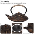 thumbnail image 2 of Peahefy 0.9L Retro Iron Elegant Kettle Household Handle Water Tea Pot Collection with Lid,Tea Pot,Tea Kettle, 2 of 8