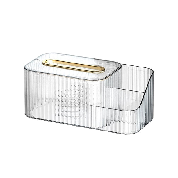 Caja de Almacenamiento de Pañuelos Multifuncional con Organizador de Tocador, Soporte pa Caja de Pañuelos pa Encimeras de Tocador de Baño, Escrito Clo Soledad Sostenedor del tejido