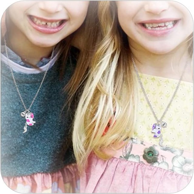 YANCHUN Regalos de cumpleaños para mejores amigos para mujeres Collares de amistad Collar para mejores amigos Regalos Collar BFF para collares de larga distancia a juego 2/3/4/5 Regalo