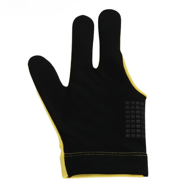 Guante de piscina de 3 dedos guantes de billar de talla única antideslizante poliuretano amarillo mano izquierda para club ANGGREK Otros