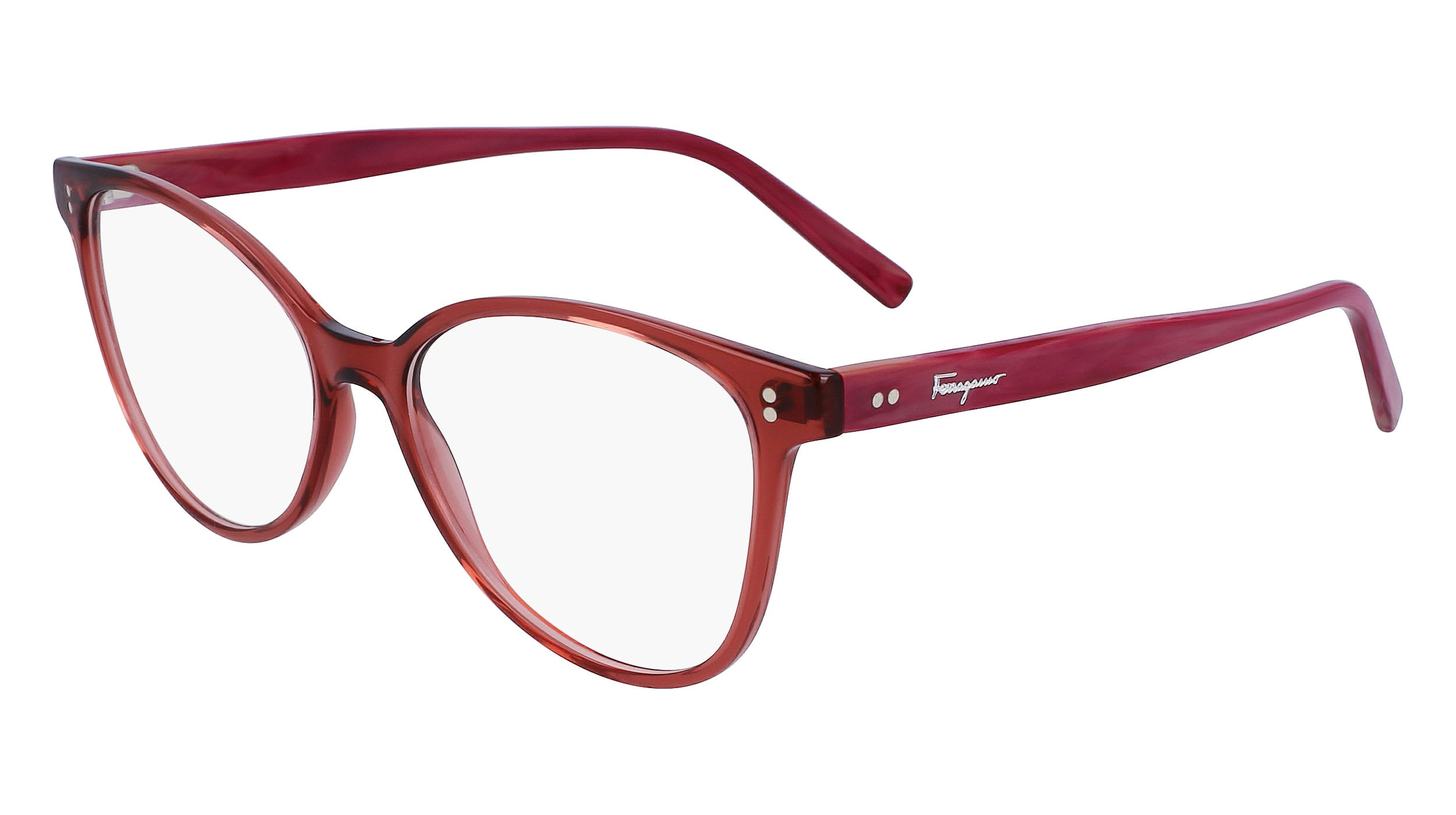 New FERRAGAMO SF-2948 612 Crystal Wine/Burgundy Eyeglasses 54/16/145 Salvatore Ferragamo SF 1058S 612 Square Transparent Burgundy  main image 2