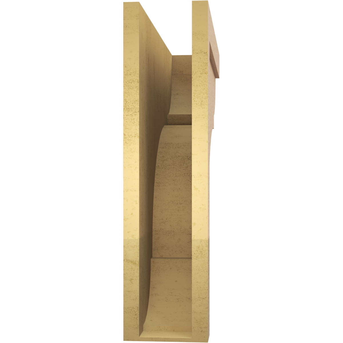 8"W x 32"D x 32"H Thin Bryant Rough Cedar Woodgrain TimberThane Corbel, Primed Tan
