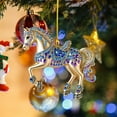 thumbnail image 3 of DAMAI Horse Christmas Ornament 2025, Horse Ornaments for Christmas Tree, Acrylic Western & Equestrian Theme Acrylic Horse Decorations,Vintage Farm Animal Hanging Ornaments for Xmas Tree,Home Decor, 3 of 5