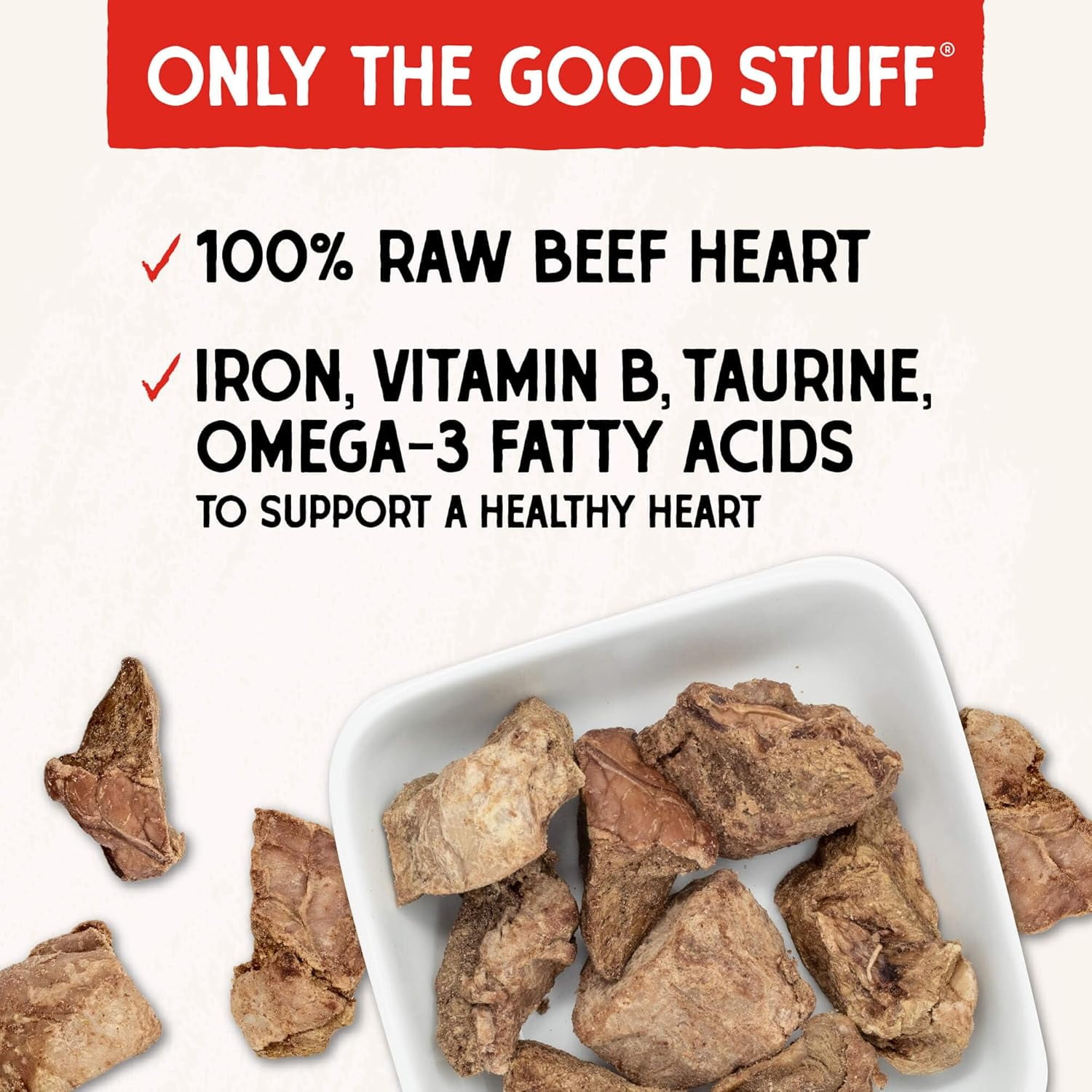 Stella & Chewy's Beef Heart Treats for Dogs - 3 Ounce Bag