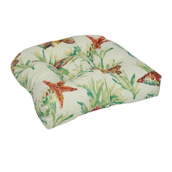 19-inch U-Shaped Spun Polyester Outdoor Tufted Dining Chair Cushion 93184-1CH-OD-107