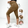 thumbnail image 2 of GUACER Capri Jeans for Women Fashion High Elastic Waisted Button with Fake Pockets Slim Stretchy Denim Capri Pants, 2 of 8
