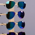 thumbnail image 3 of Wood Glasses Display Stand Exquisite Thick Prevent Slipping Easy to Install Sunglasses Rack for Home Optical Store 6 Pairs of Single Row, 3 of 3