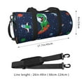 thumbnail image 4 of Fotbe Dinosaur Astronaut Space Surfing Pattern Foldable Sports Gym Bag with Wet Dry Pocket, Ultralight Travel Bag, Large Capacity Duffel Bag, Splash Proof Carry on Bag, Overnight Bag, Weekender Bag, 4 of 8