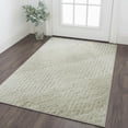 thumbnail image 2 of HomeRoots 673466 3 x 5 ft. Ivory & Beige Plaid Transitional Washable Machine Made Rectangle Area Rug with UV Protection, 2 of 9