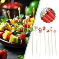 thumbnail image 2 of Cocktail Picks Long Toothpicks Household Fruit Picks with Festive Christmas Designs for Fruit Platters Desserts Appetizers Perfect for Holiday Parties, Christmas Dinner, 2 of 8
