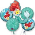 thumbnail image 5 of Disney Little Mermaid Foil Balloon Bouquet, Pack of 5, 5 of 5