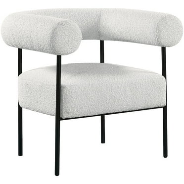 Meridian Furniture Blake Cream Boucle Fabric Accent Chair