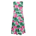 thumbnail image 4 of SMihono Robe d'Été Grande Taille pour Femmes 2023 Décontractée Aguichant Mode Été Imprimée Sans Manches Débardeur Longueur Genou Robes, 4 of 5