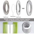 thumbnail image 5 of 50 piezas de anillos de plástico para cortinas, anillos de ojales para cortinas, anillos de plástico de 40 mm, anillos para barra de cortina, ojales plateados, 5 of 5